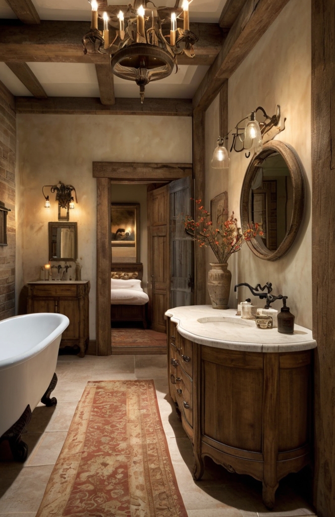 Freestanding Tubs as the Centerpiece of French Country Bathrooms