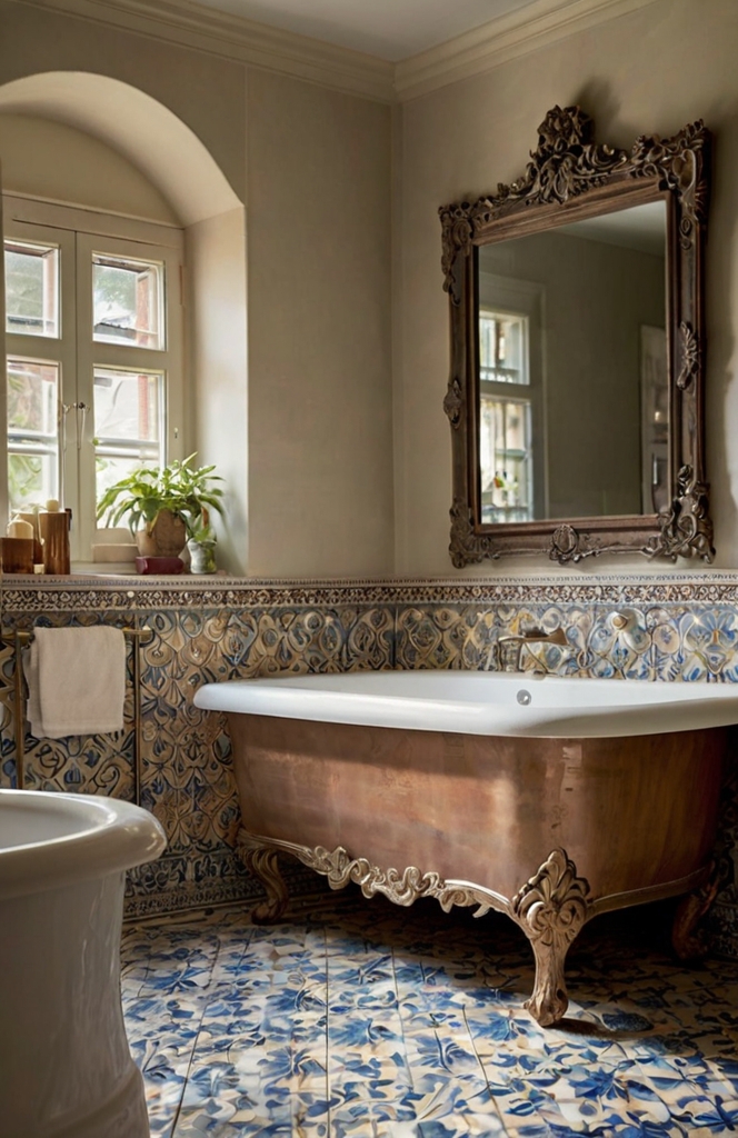 Patterned Tiles That Define French Country Bathrooms