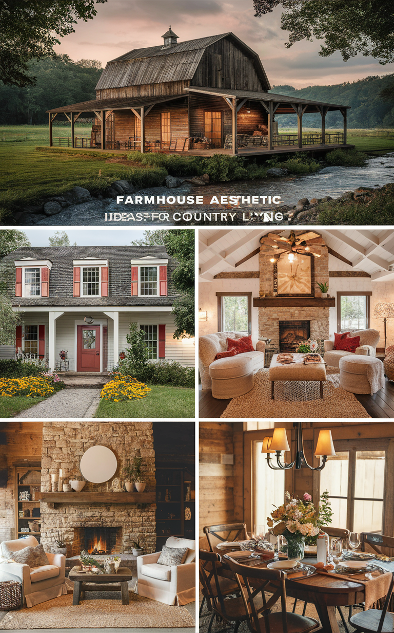 farmhouse decor ideas, country chic design, rural home inspiration, rustic interior styling, vintage farm design