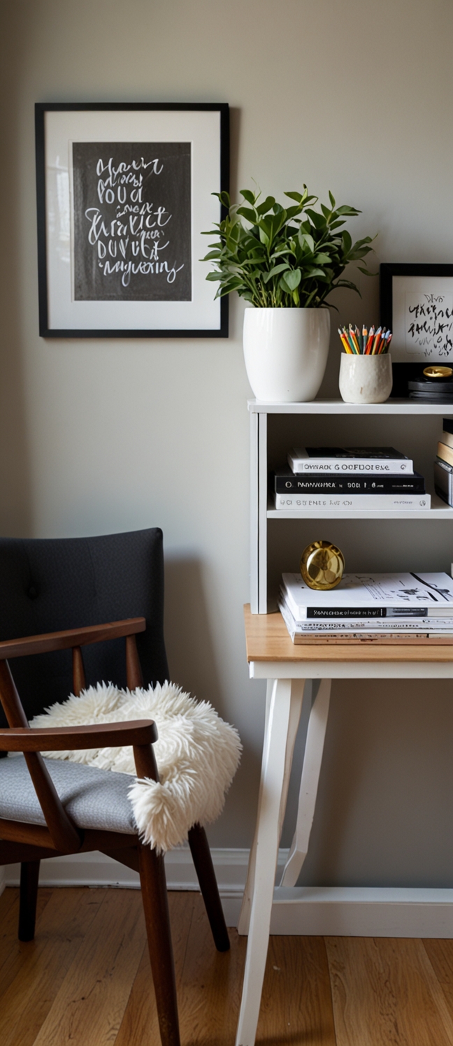 Home office decor , Desk organization , Black desk accessories , Stylish home workspace , Modern office setup