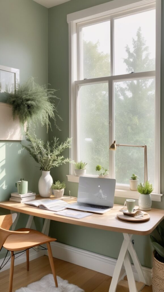 How I Decorated My Sage Green Office and Guest Room ...