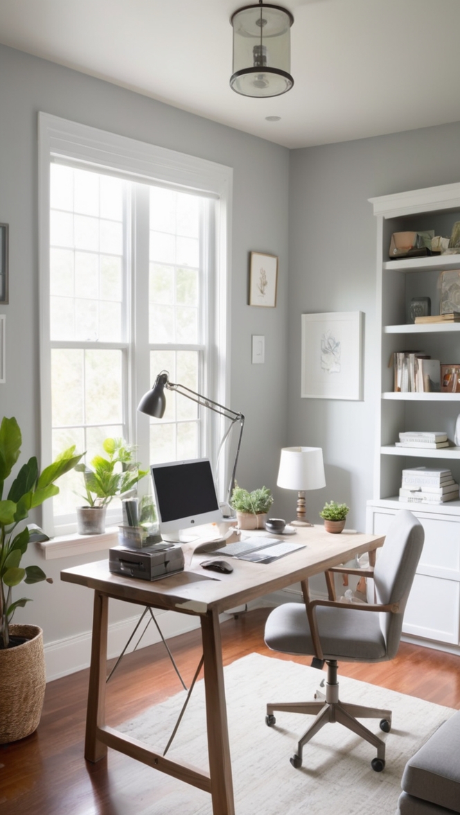 Painting contractor, Home office renovation, Interior design services, Office color scheme, Professional painter