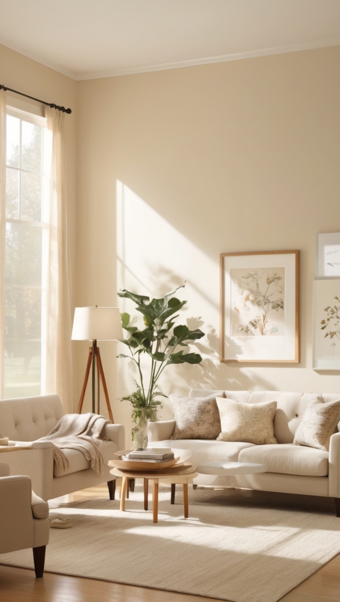 beige area rug, minimalist home decor, neutral living room furniture, modern Scandinavian design, luxury interior design