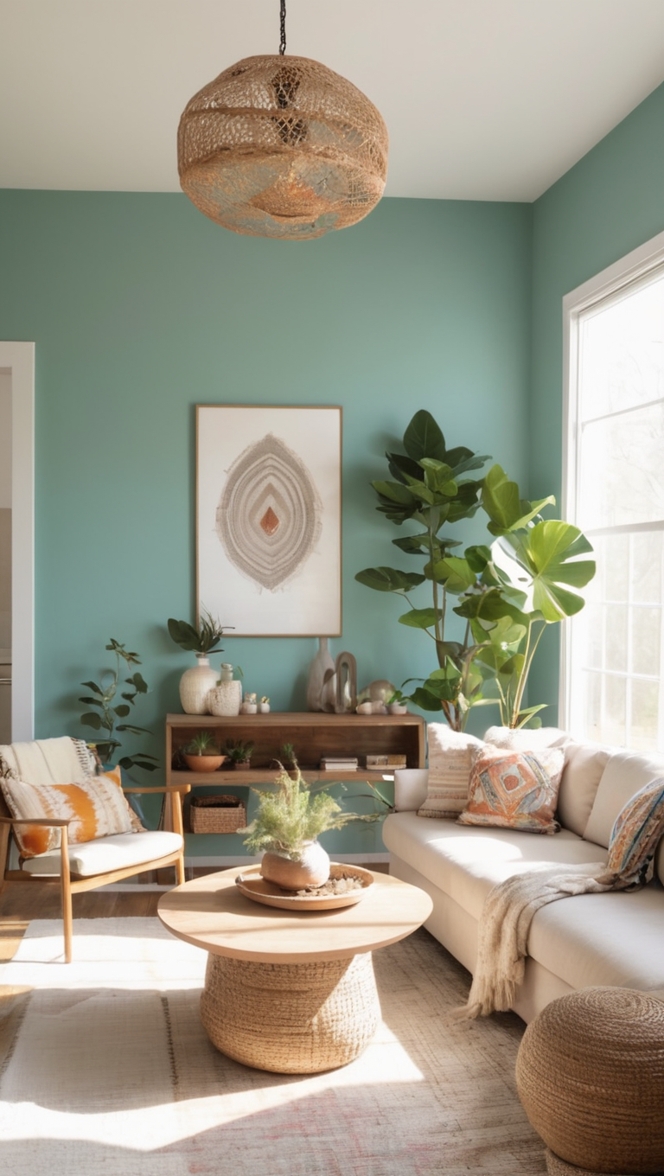 boho living room decor, contemporary boho living room, modern boho living room, boho chic living room, boho living room furniture