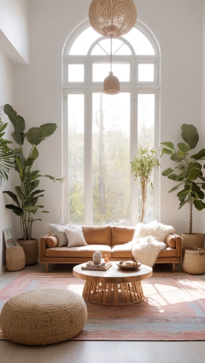 boho living room decor, contemporary boho living room, modern boho living room, boho chic living room, boho living room furniture