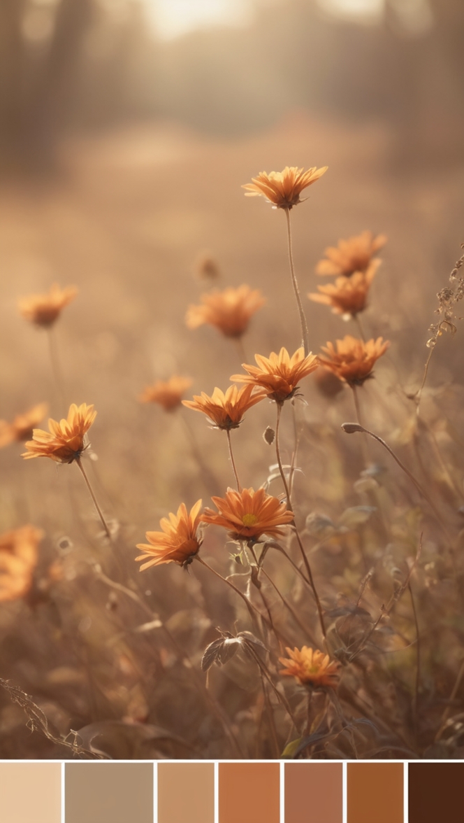 brown color scheme, warm brown tones, earthy color palette, chocolate brown hues, rustic color scheme