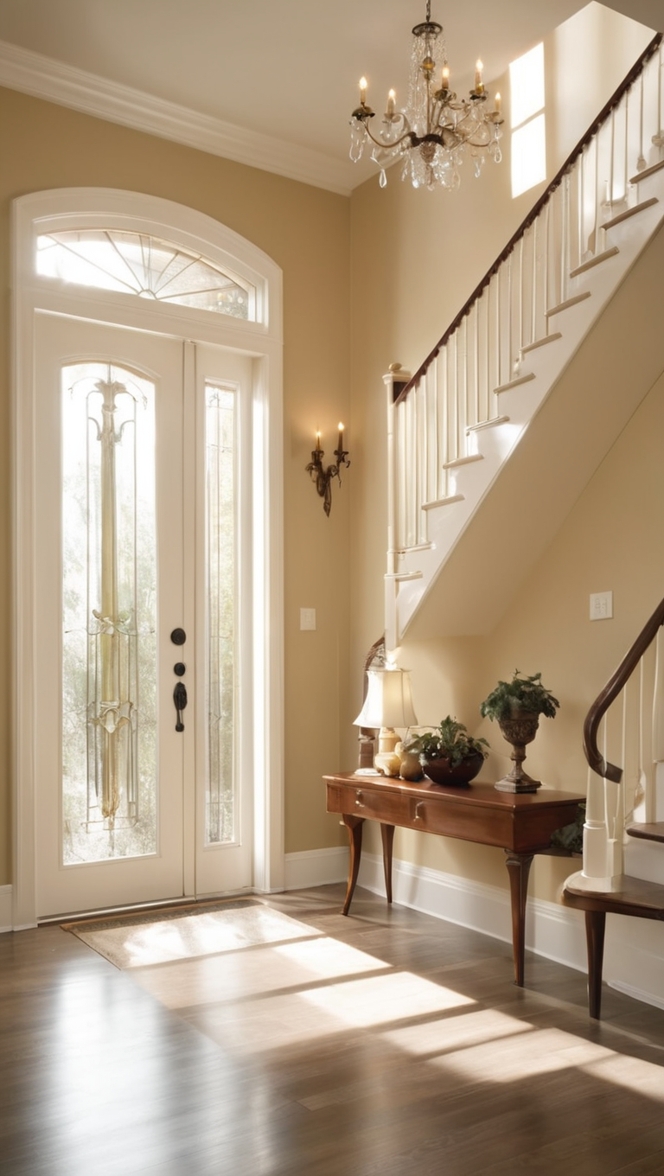 classic home entryway, grand entrance foyer, elegant house doorway, luxurious front porch, stately home gateway