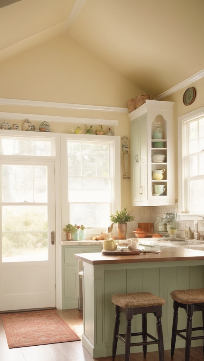 rustic farmhouse kitchen, shabby chic kitchen, vintage cottage kitchen, cottage style kitchen, country cottage kitchen