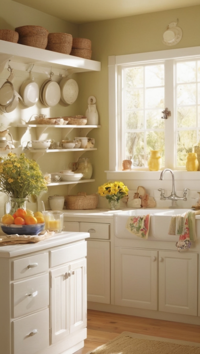 rustic farmhouse kitchen, shabby chic kitchen, vintage cottage kitchen, cottage style kitchen, country cottage kitchen