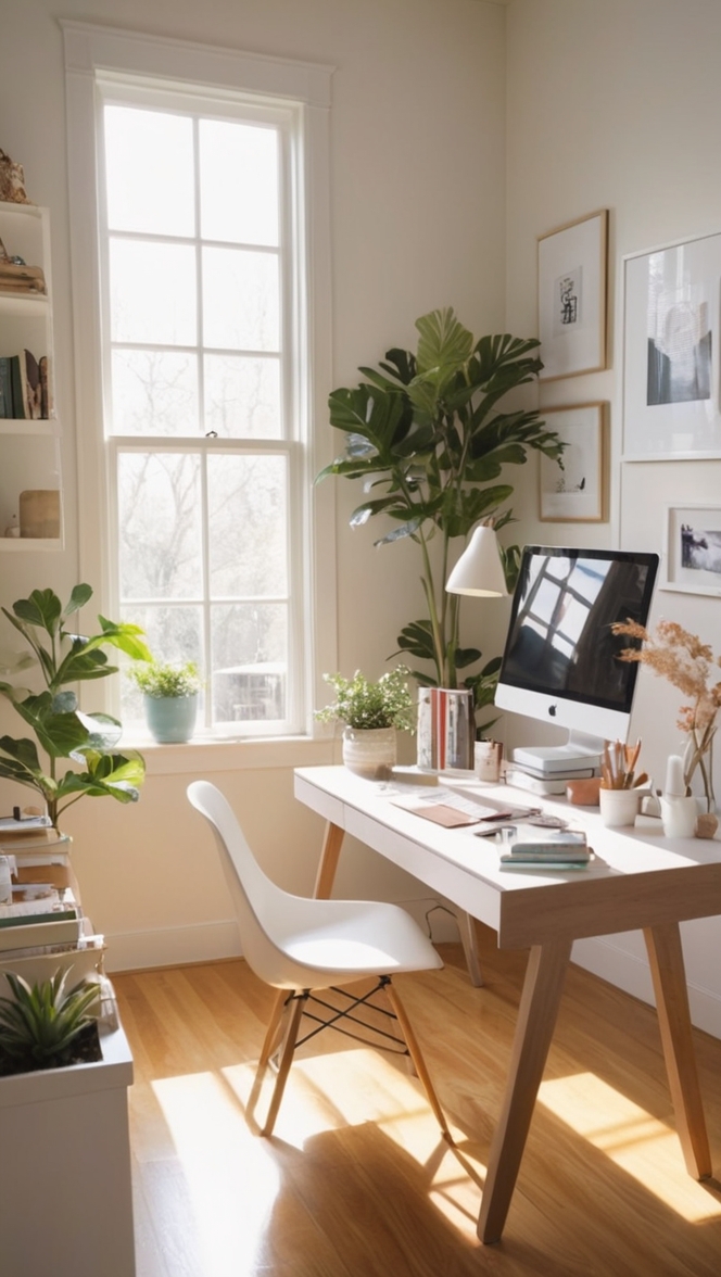dream office design, best home office setup, cozy office decor, work from home space, minimalist home office
