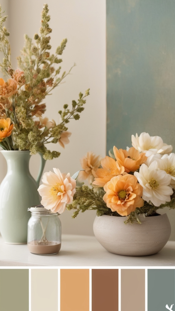 earth tone color scheme, neutral color palette, warm color palette, natural color tones, beige color palette