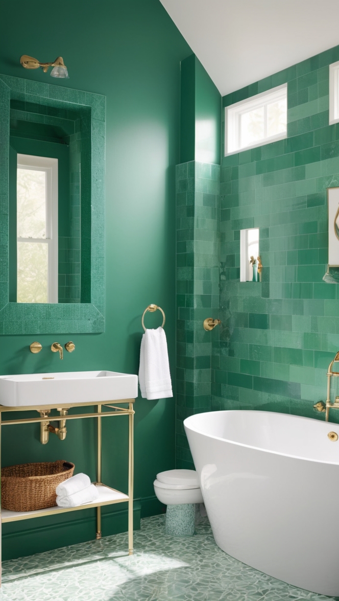 green bathroom tiles, emerald tile, porcelain bathroom tiles, ceramic tile, bathroom wall tiles