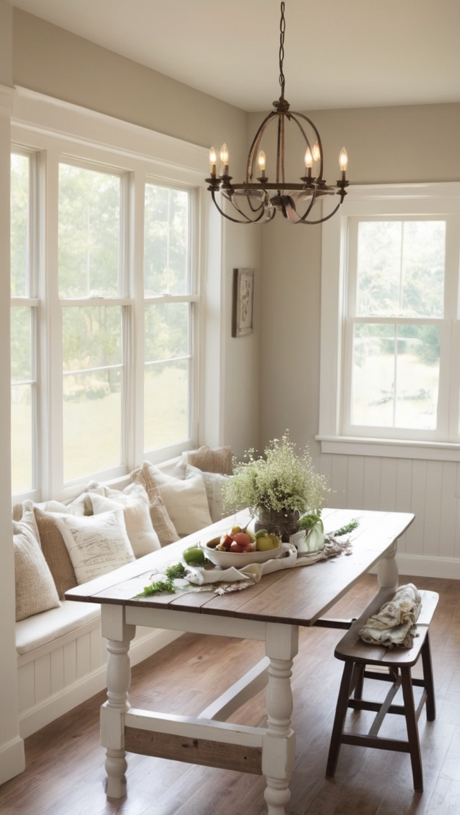 farmhouse kitchen decor, rustic dining room furniture, farmhouse dining table, country kitchen table, vintage farmhouse table