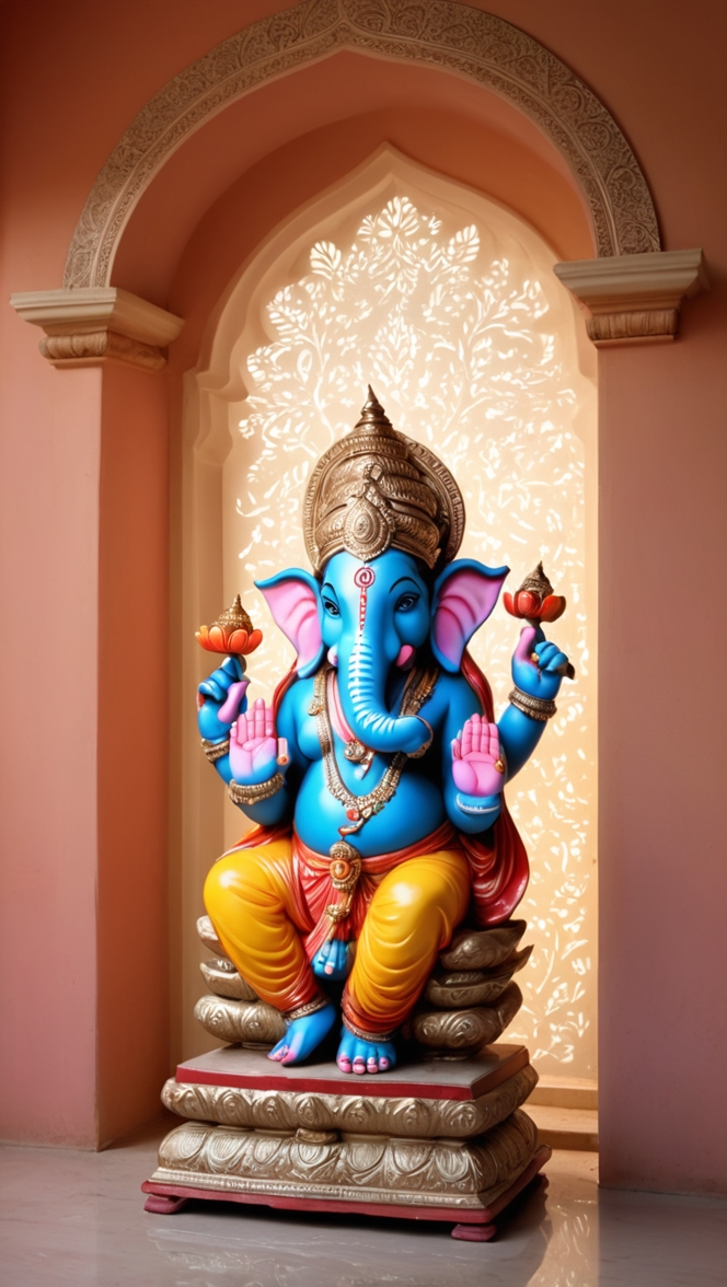 ganesh statue decor, bronze ganesh statue, hindu god statue, lord ganesh sculpture, sacred ganesh statue