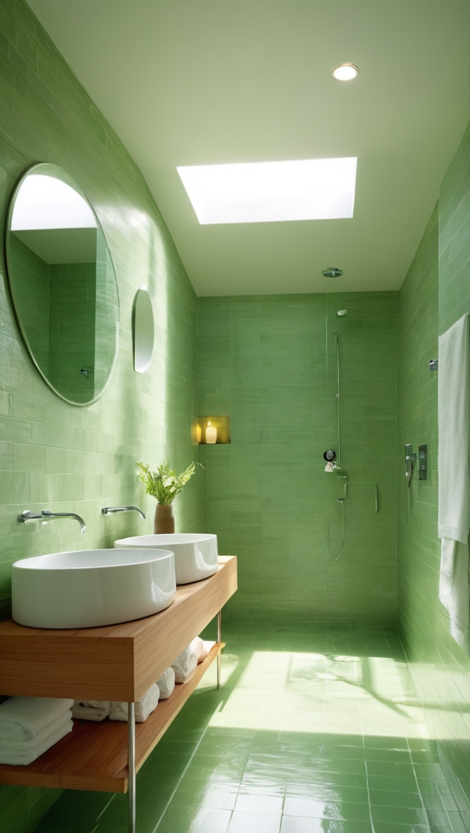 green bathroom renovation, eco-friendly bathroom tiles, sustainable bathroom flooring, organic bathroom wall tiles, natural stone shower tiles