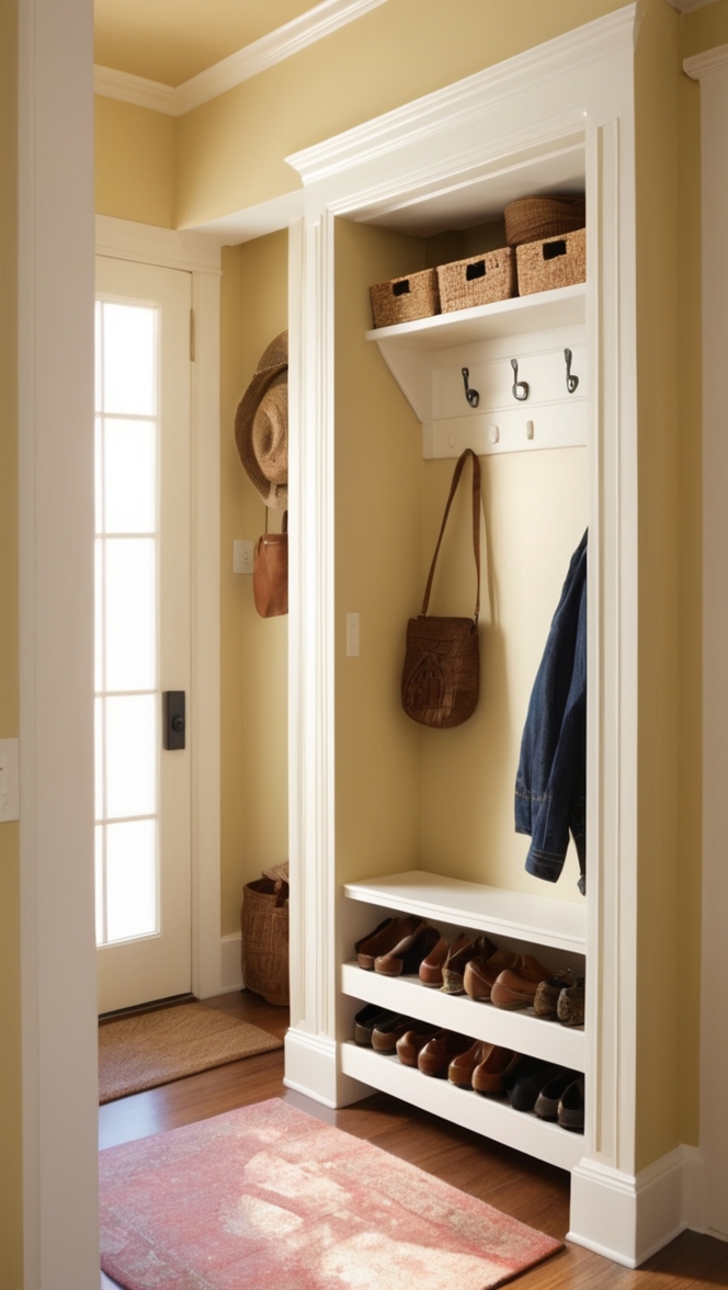 shoe cabinet, shoe rack, entryway shoe storage, hallway shoe organizer, mudroom shoe bench