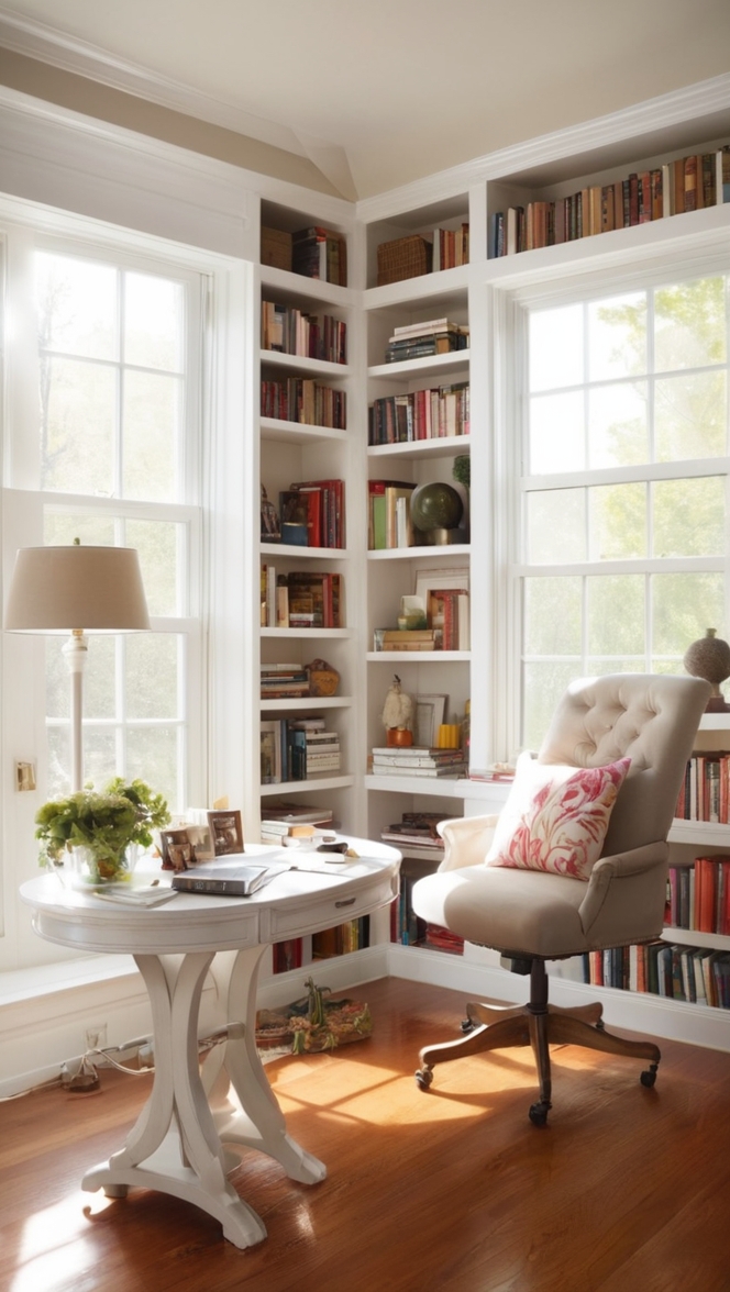 home office decor, stylish home office furniture, cozy home office design, modern home office organization, comfortable home office chairs