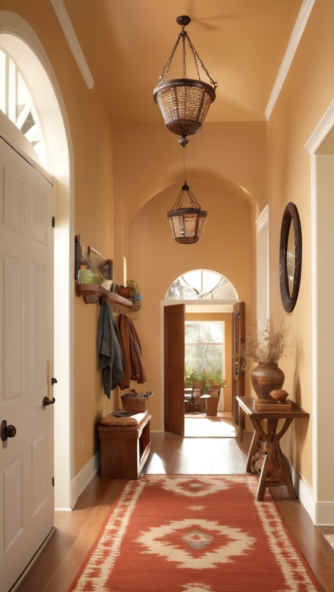 Indian home decor, entryway design, entrance decoration, traditional Indian interiors, foyer decorating