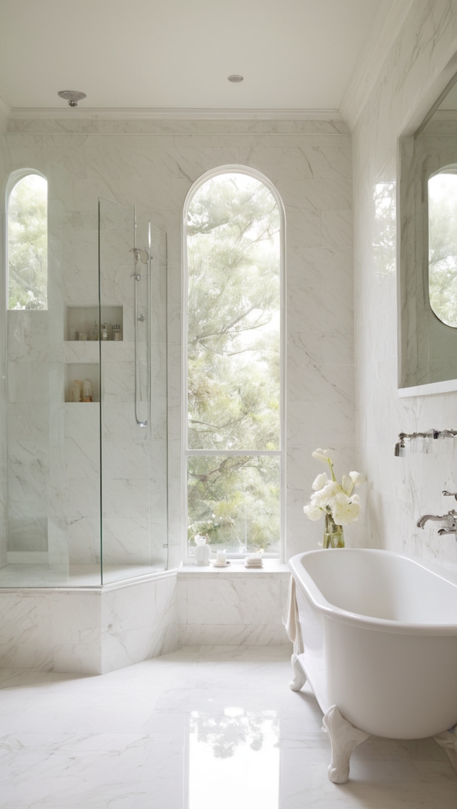 marble tile flooring, white marble bathroom, marble tile backsplash, luxury marble tiles, marble tile shower