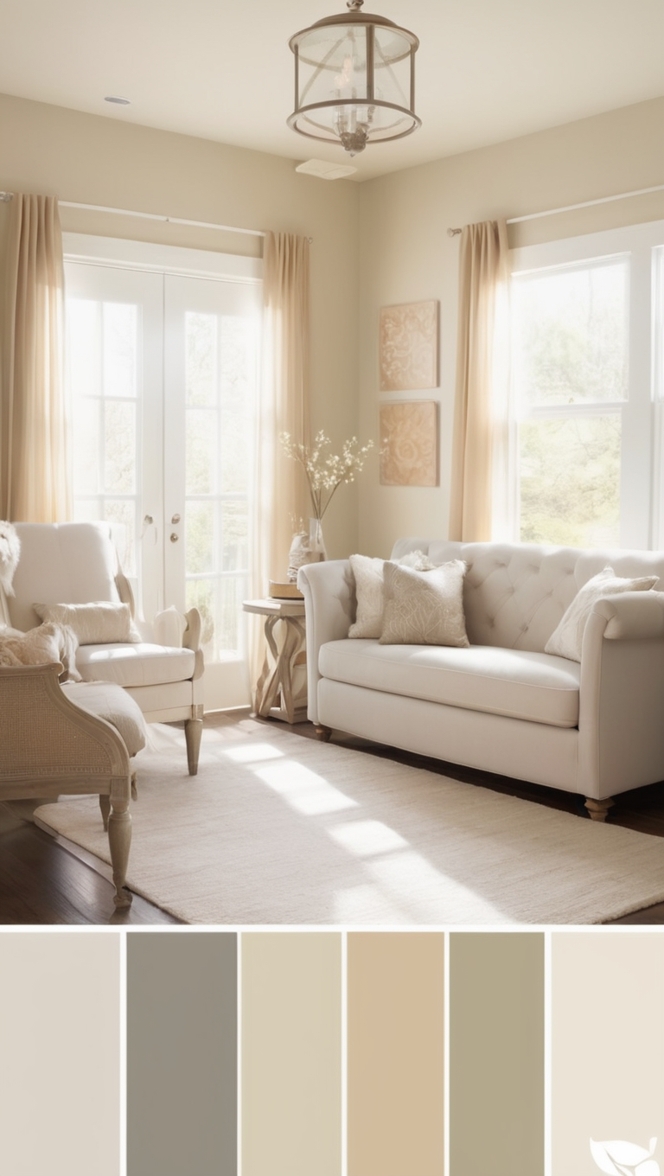 neutral color scheme, modern color palette, minimalist color scheme, serene color palette, timeless color scheme