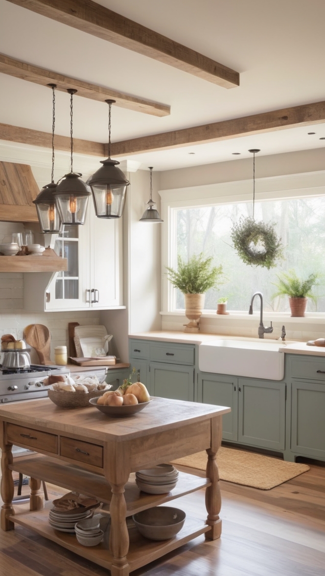 rustic kitchen design, custom farmhouse cabinets, vintage kitchen decor, farmhouse sink installation, reclaimed wood countertops