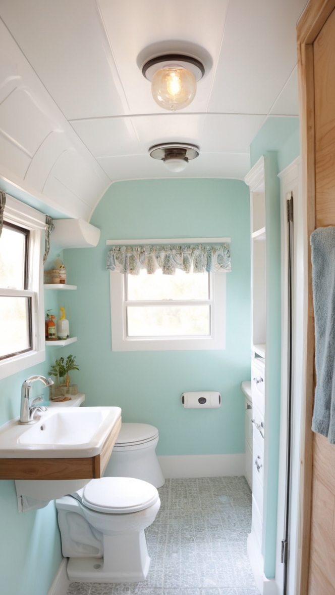 small bathroom remodel, camper bathroom ideas, renovation small space, RV bathroom makeover, compact bathroom design