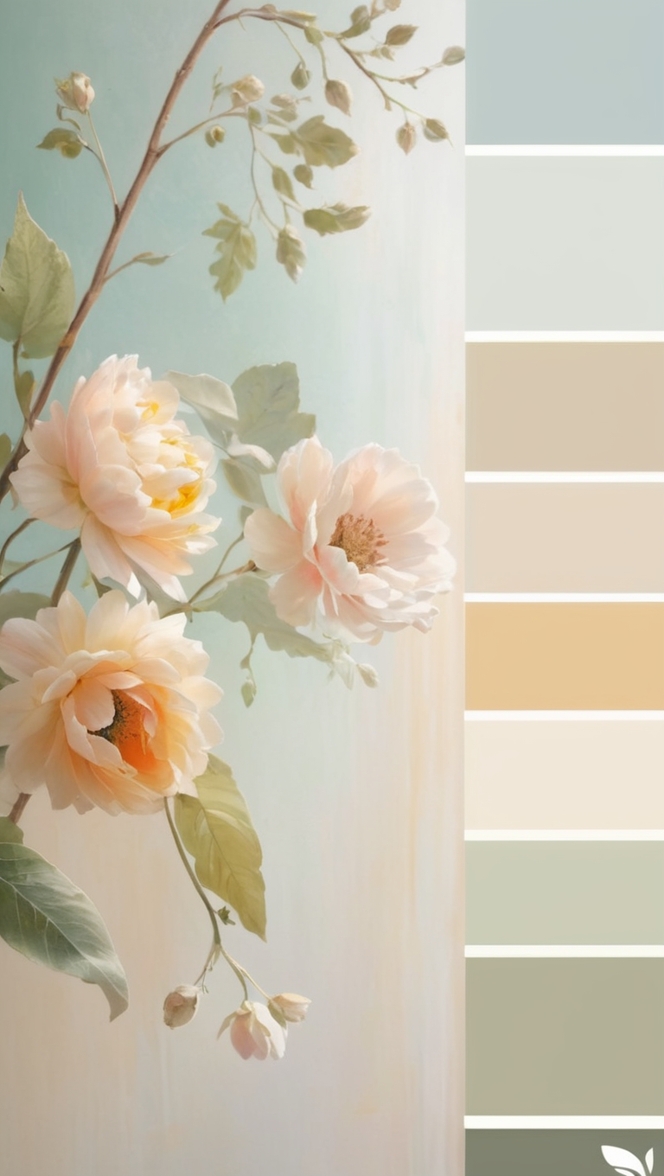 summer color palette, pastel color scheme, light color tones, soft color combination, subtle color palette