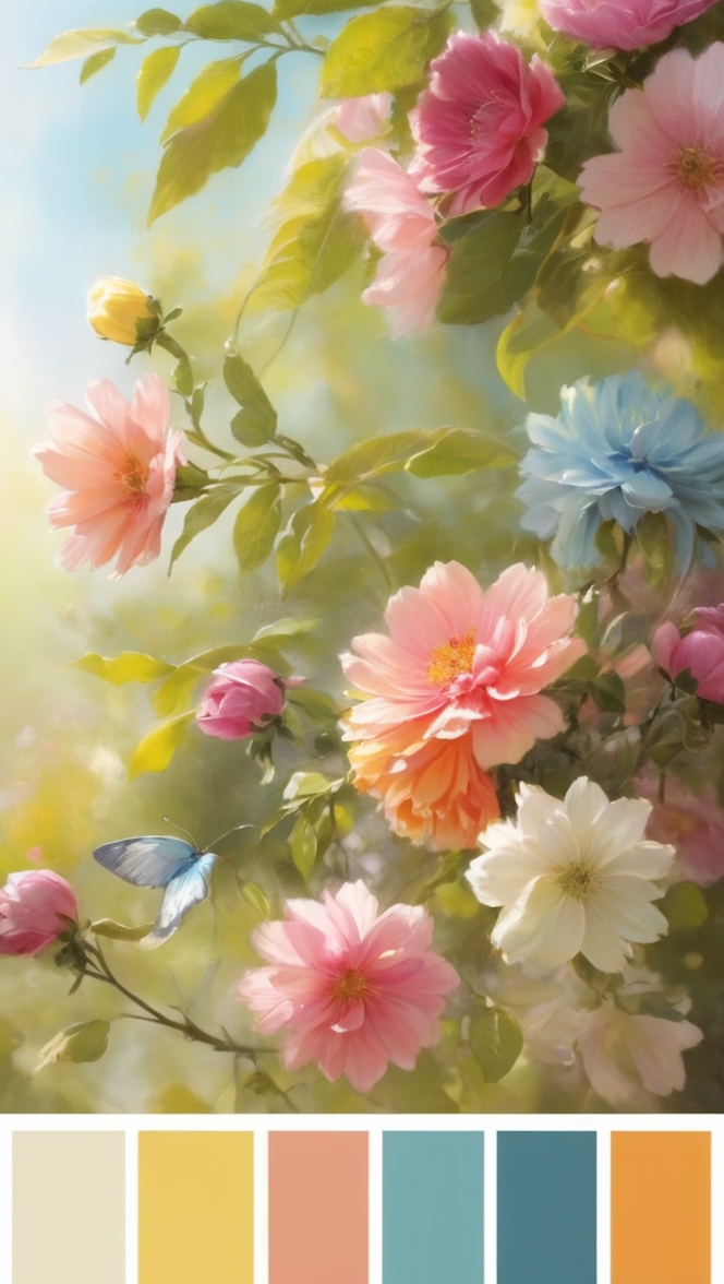 summer fashion, vibrant shades, seasonal colors, tropical hues, bright pastels