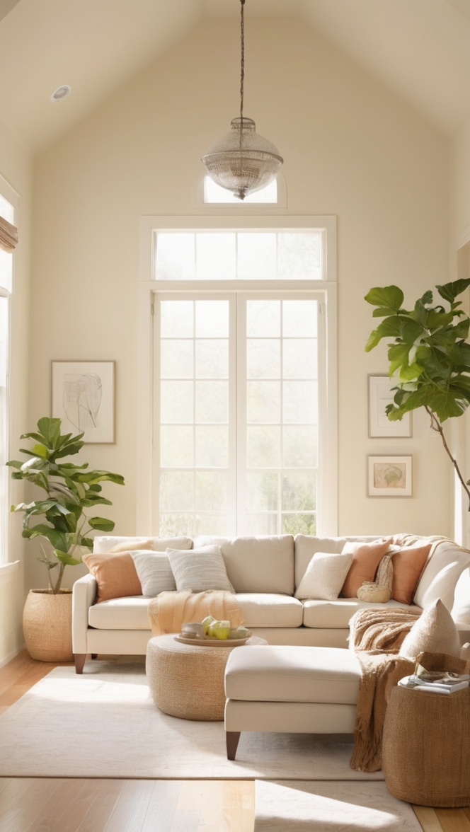 modern living room design, cozy interior decor, Scandinavian home decor, mid-century modern style, sleek minimalist furniture