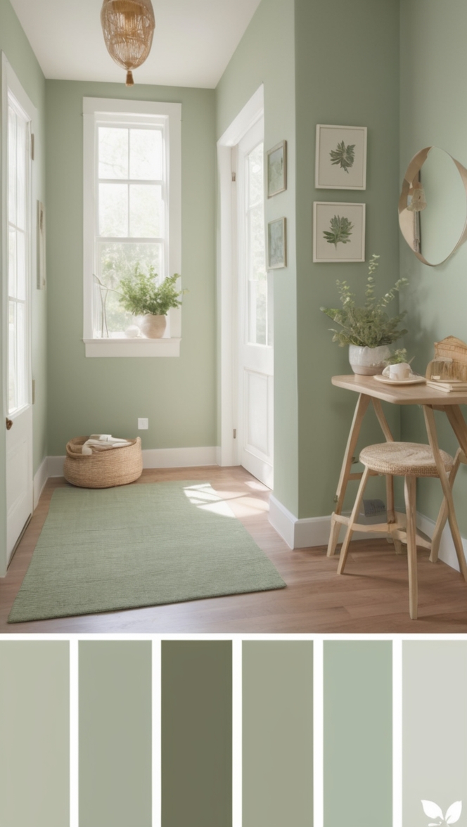 Sage green paint, Sage green color code, Sage green hex code, Sage green color scheme, Sage green interior design
