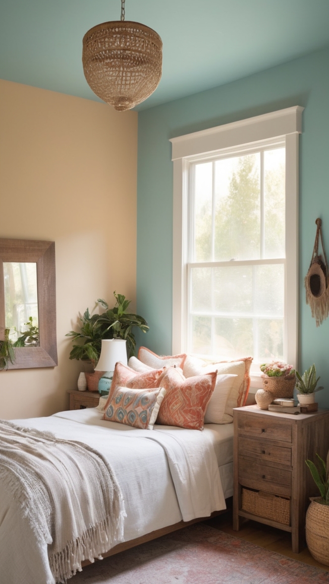 boho chic bedroom decor, bohemian bedroom furniture, modern boho bedroom design, boho bedroom accessories, boho wall art