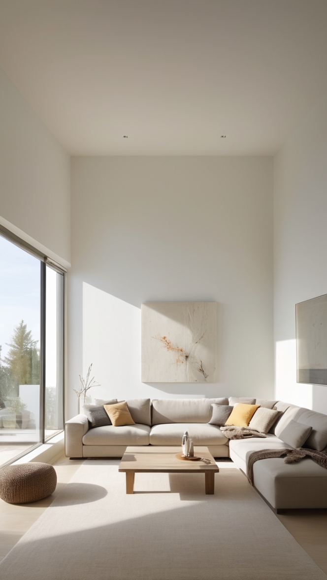 contemporary living room decor, modern minimalist home, sleek living room design, minimalist decor ideas, chic contemporary living