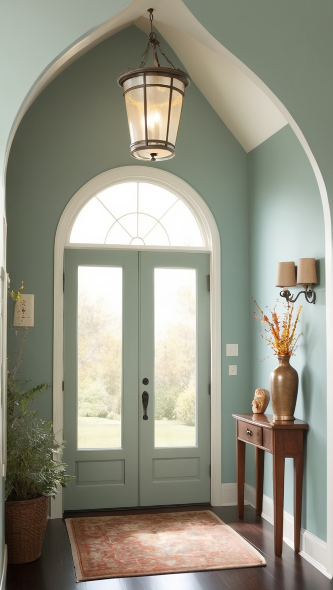 home decor, interior design, farmhouse style, entryway makeover, elegant foyer