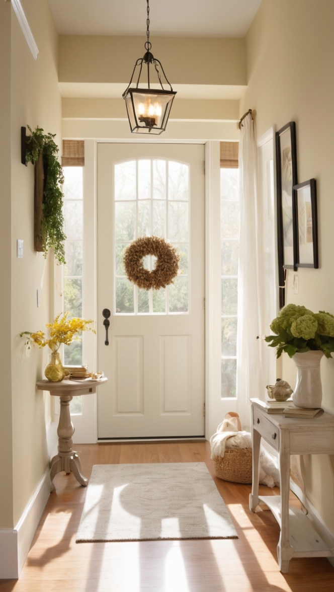 home decor, interior design, farmhouse style, entryway makeover, elegant foyer