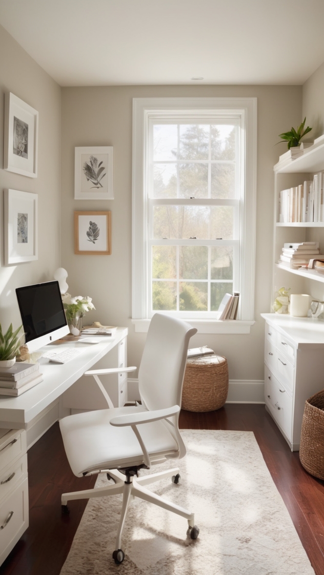 cozy home office guest room, home workspace design, functional home office ideas, stylish office guest room, modern home office decor