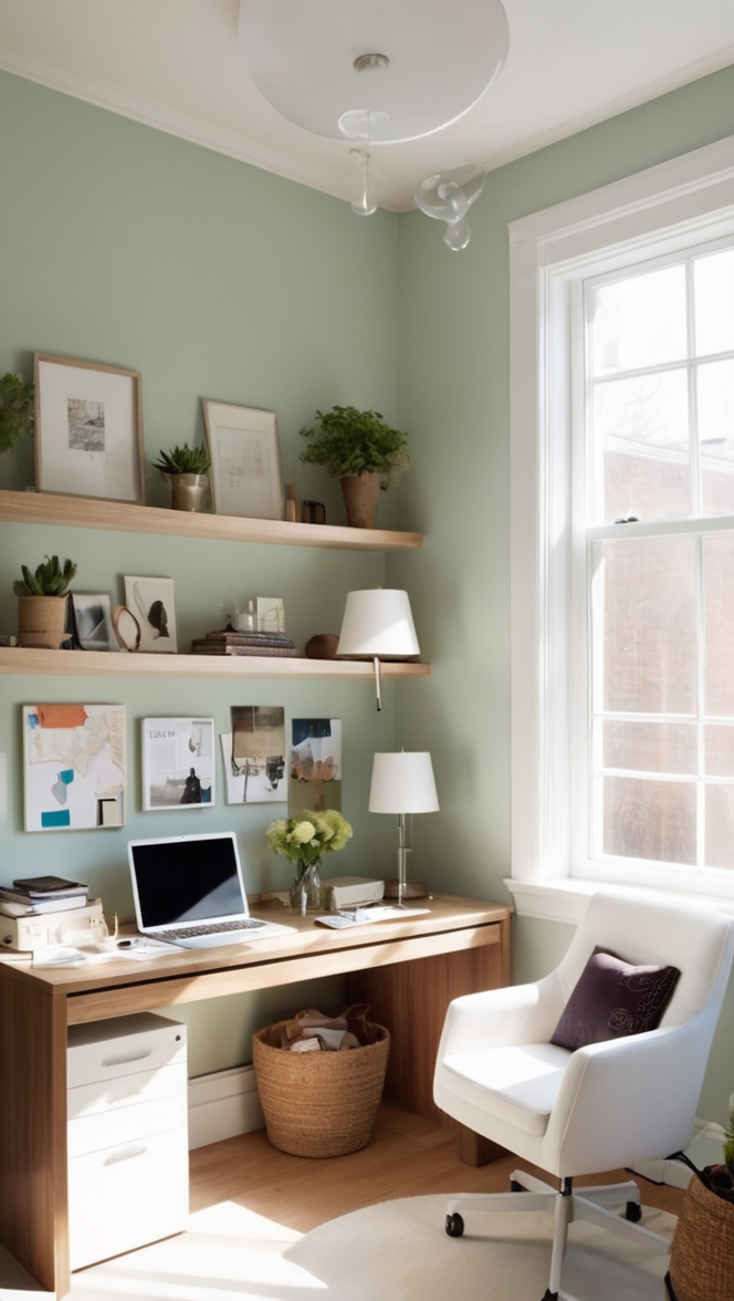 home office space, small office setup, cozy workspace, work from home setup, home office decor