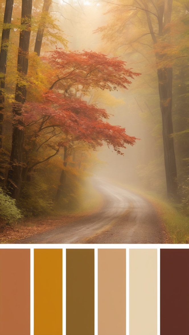 autumn color scheme, fall color palette, dark color palette, autumn colors, rich color palette