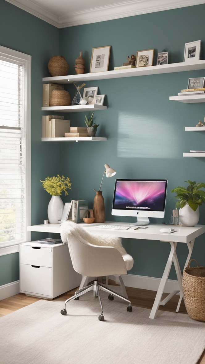 dual monitor stand, home office organization, ergonomic office chair, productivity workspace, adjustable standing desk