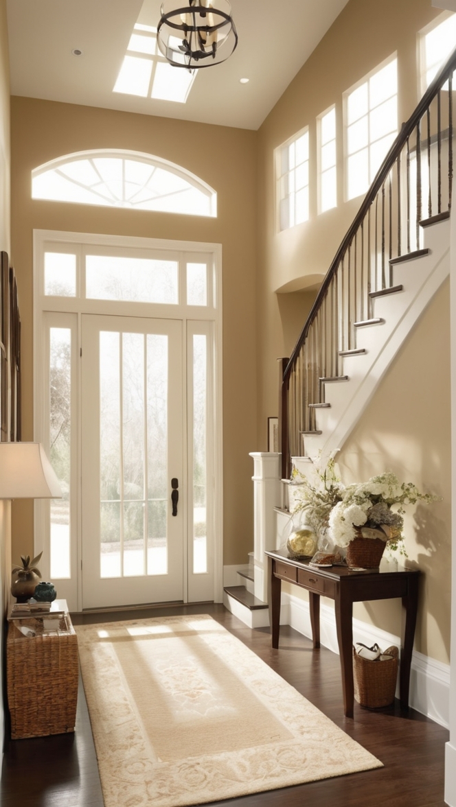 modern entryway decor, foyer design ideas, contemporary entryway furniture, elegant entryway decorating, stylish entrance ideas