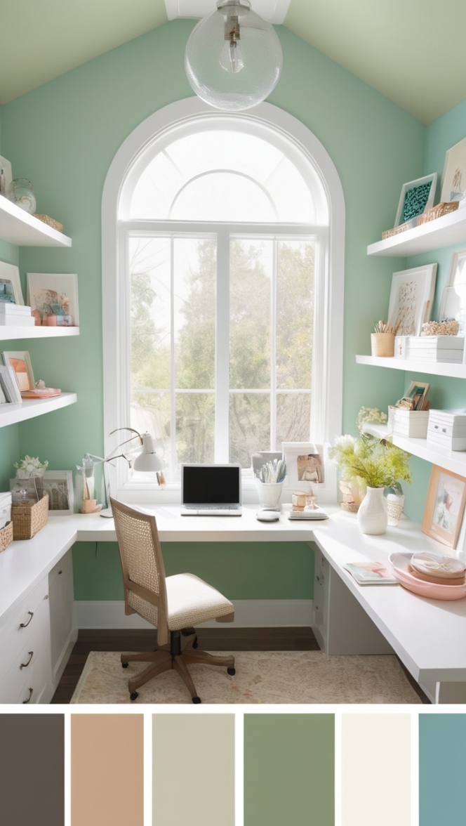 home office storage ideas, craft room organization tips, workspace design inspiration, DIY craft room decor, creative home office solutions