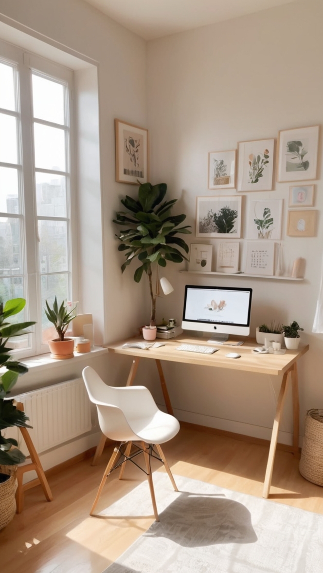 home office design, work from home setup, stylish office decor, modern home office, chic office furniture