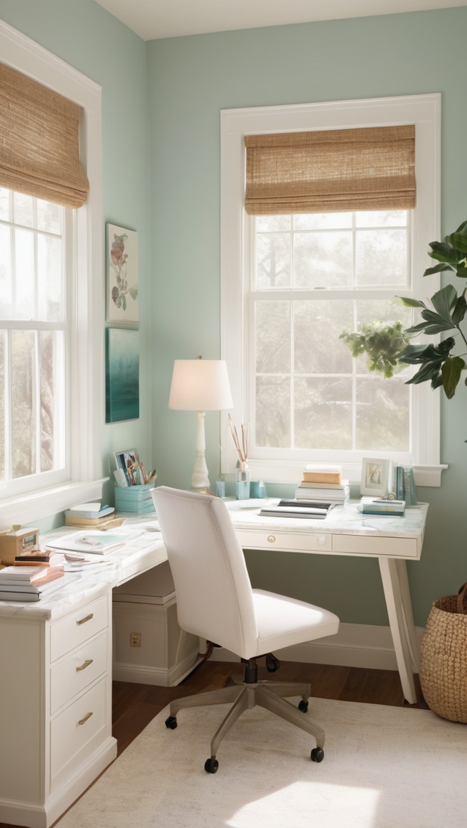 home office setup, bedroom home office, home office decor, office furniture, workspace design