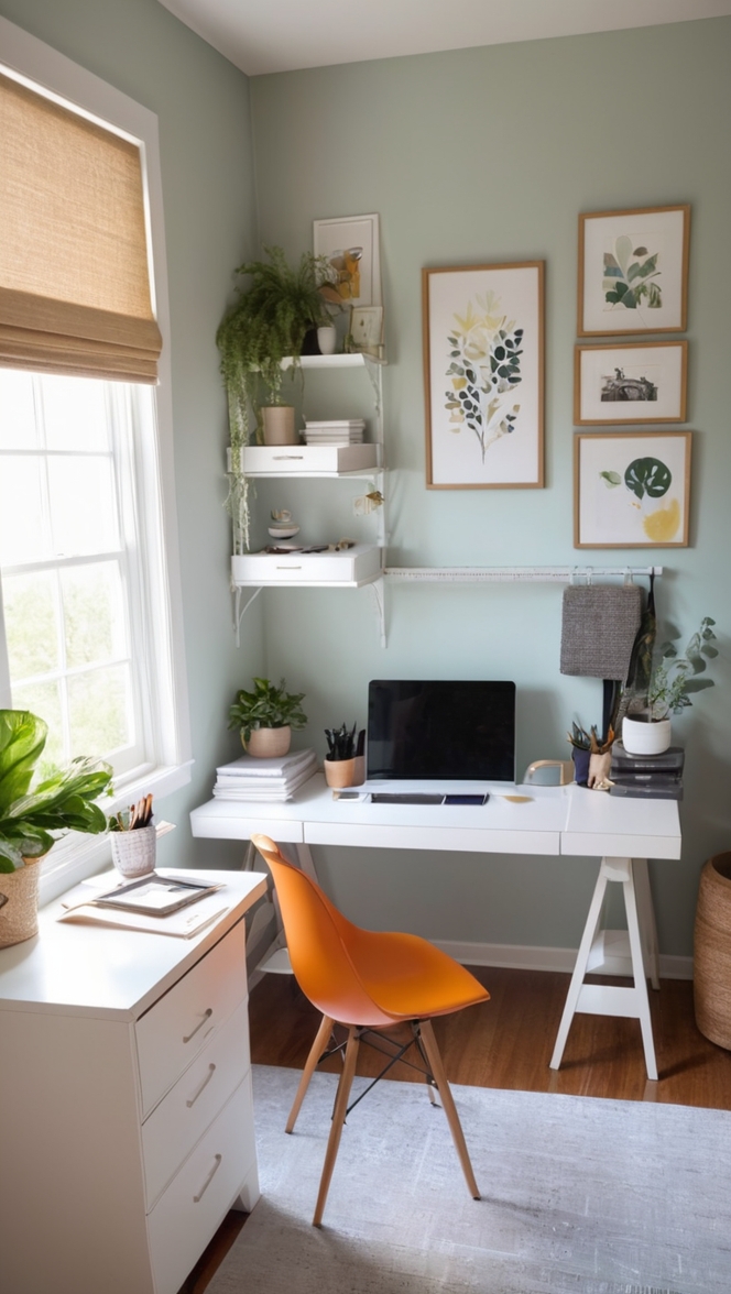 home office setup, bedroom home office, home office decor, office furniture, workspace design