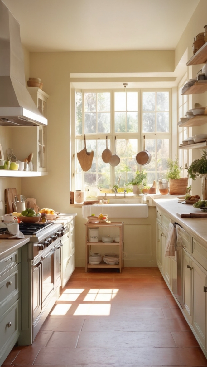 rustic farmhouse decor, farmhouse kitchen design, Tuscan kitchen decor, vintage farmhouse sink, modern farmhouse lighting