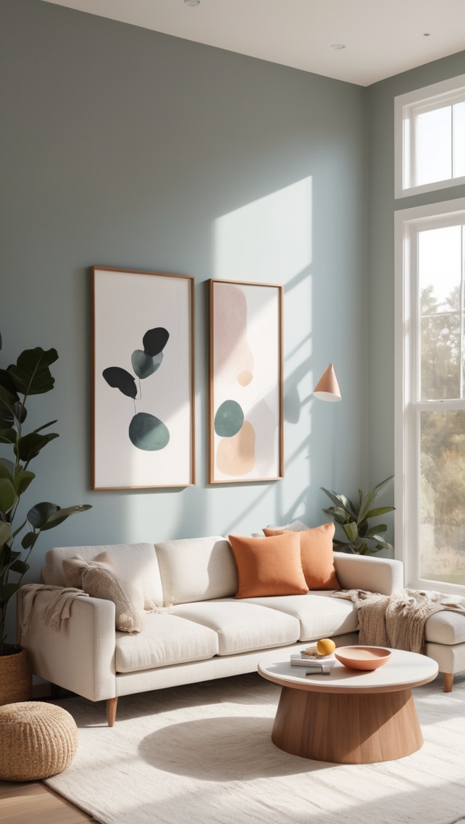 minimalist living room decor, scandinavian interior design, modern bohemian style, cozy minimalist home, serene minimalism