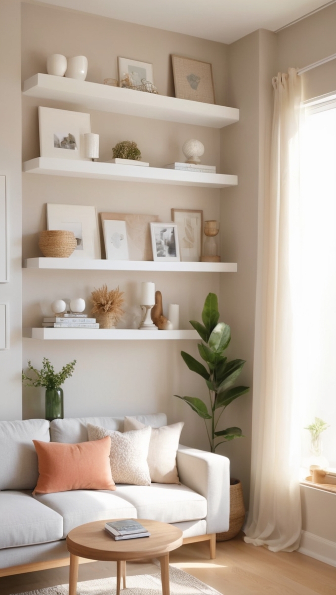 shelf decor, living room decor, minimalist decor, home decor, modern decor