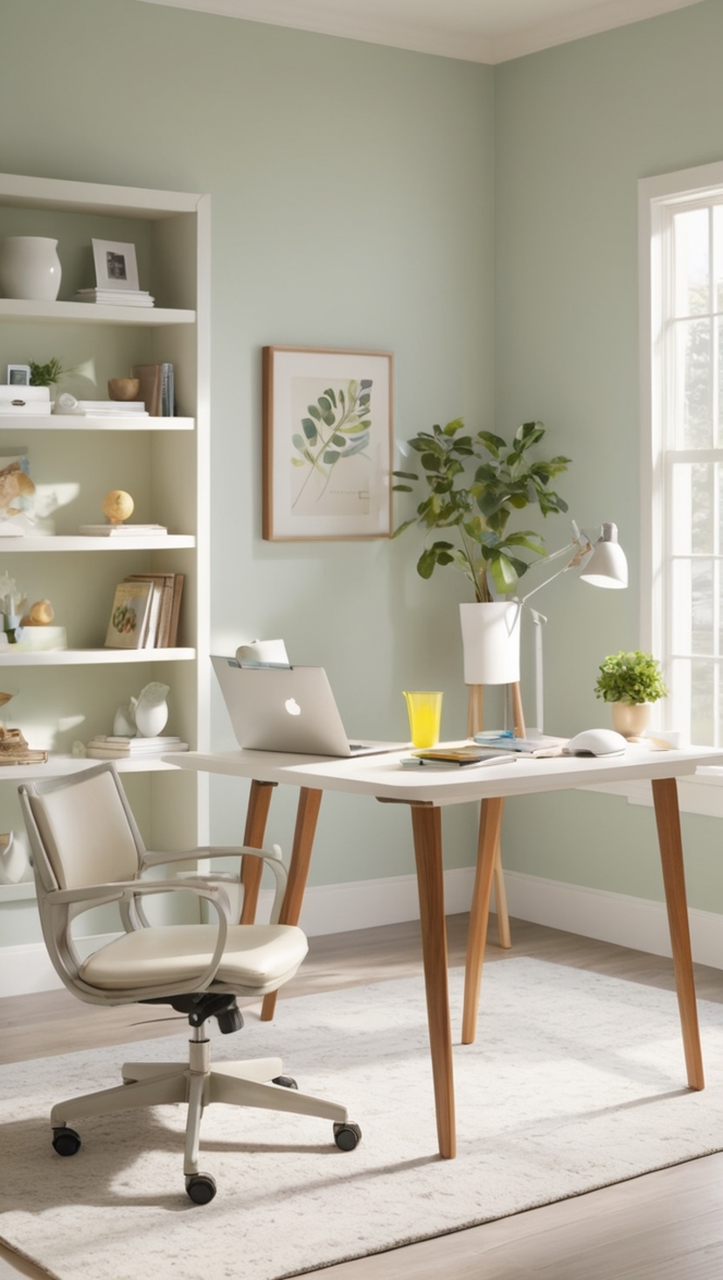 home office furniture, modern home office, office desk, ergonomic chair, computer monitor