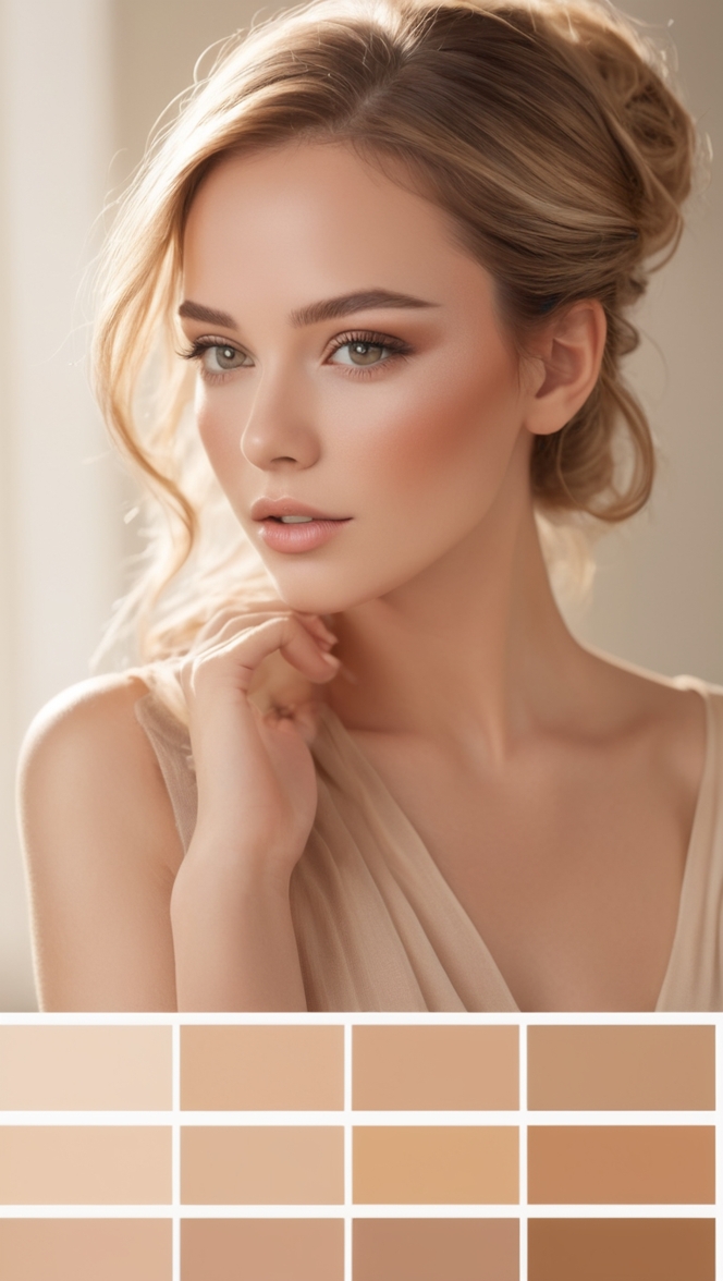 skin tone analysis, skin tone spectrum, skin color harmonies, skin complexion chart, color palette for skin tone