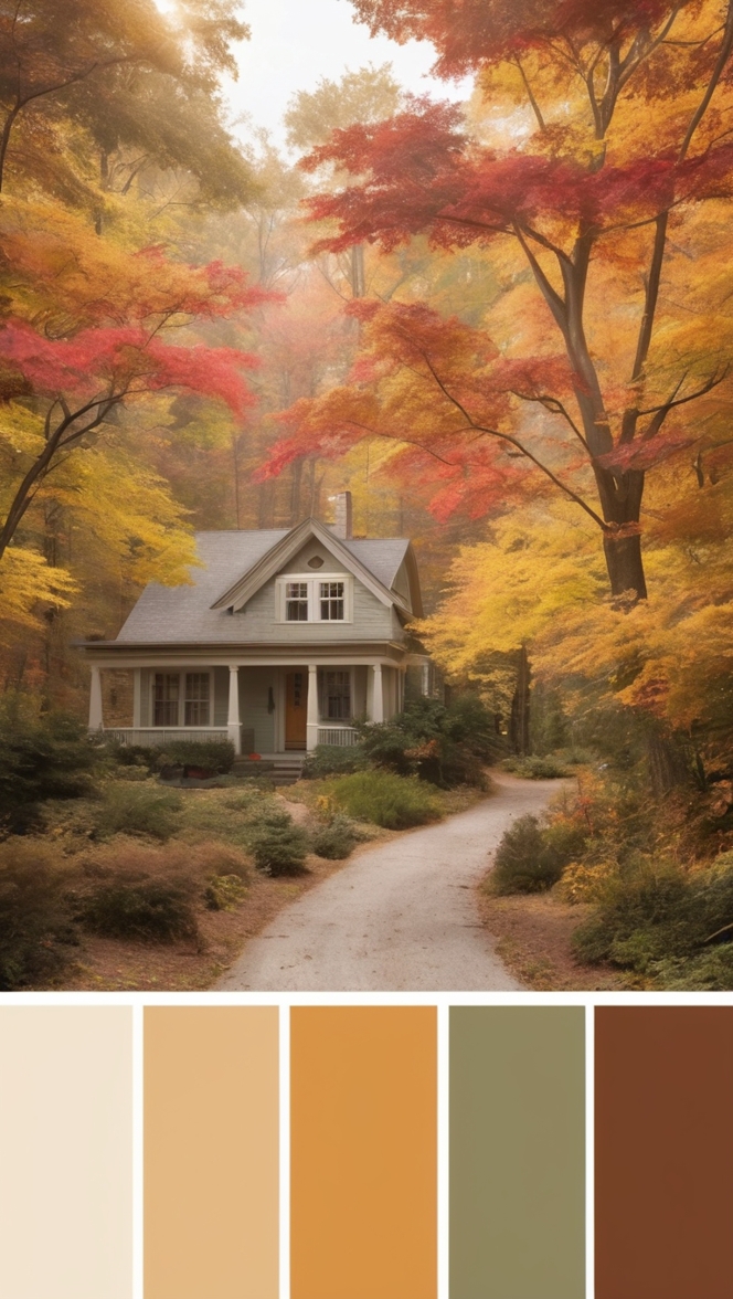 autumn color analysis, seasonal color palette, warm color scheme, autumn leaf colors, fall fashion colors