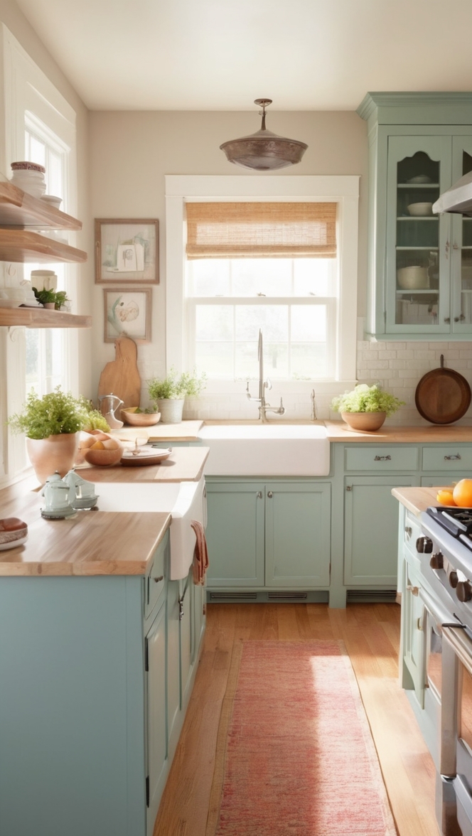 farmhouse decor, shabby chic kitchen, rustic kitchen cabinets, antique kitchen accessories, vintage kitchen design